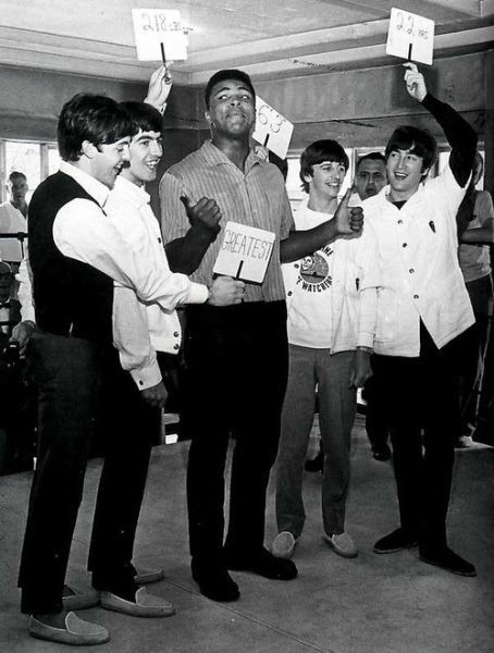 The Beatles with Muhammad Ali, 1965.